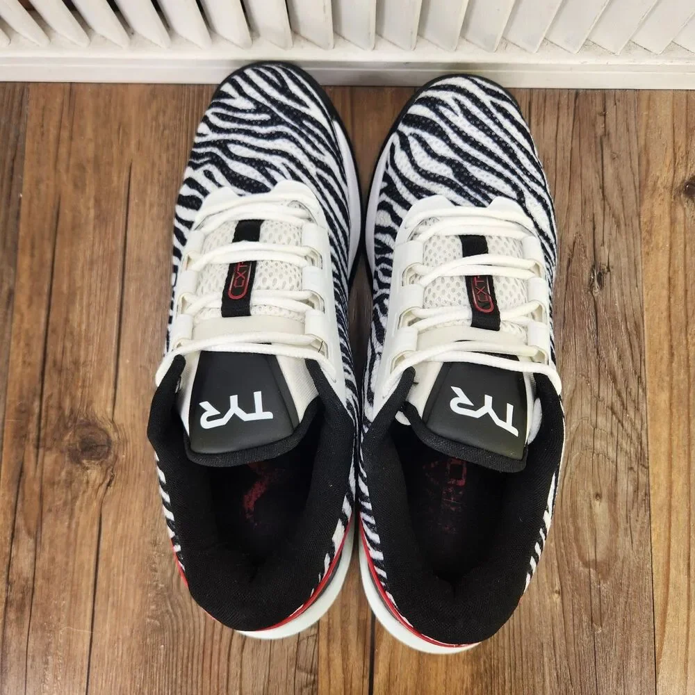 TYR CXT-2F Trainer Shoes Womens Size 10 Black White Zebra Athletic Gym Sneakers
